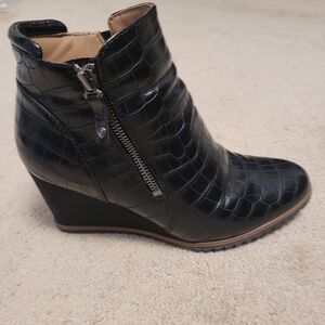 Soul Naturalizer Croc-Embossed Ankle Booties